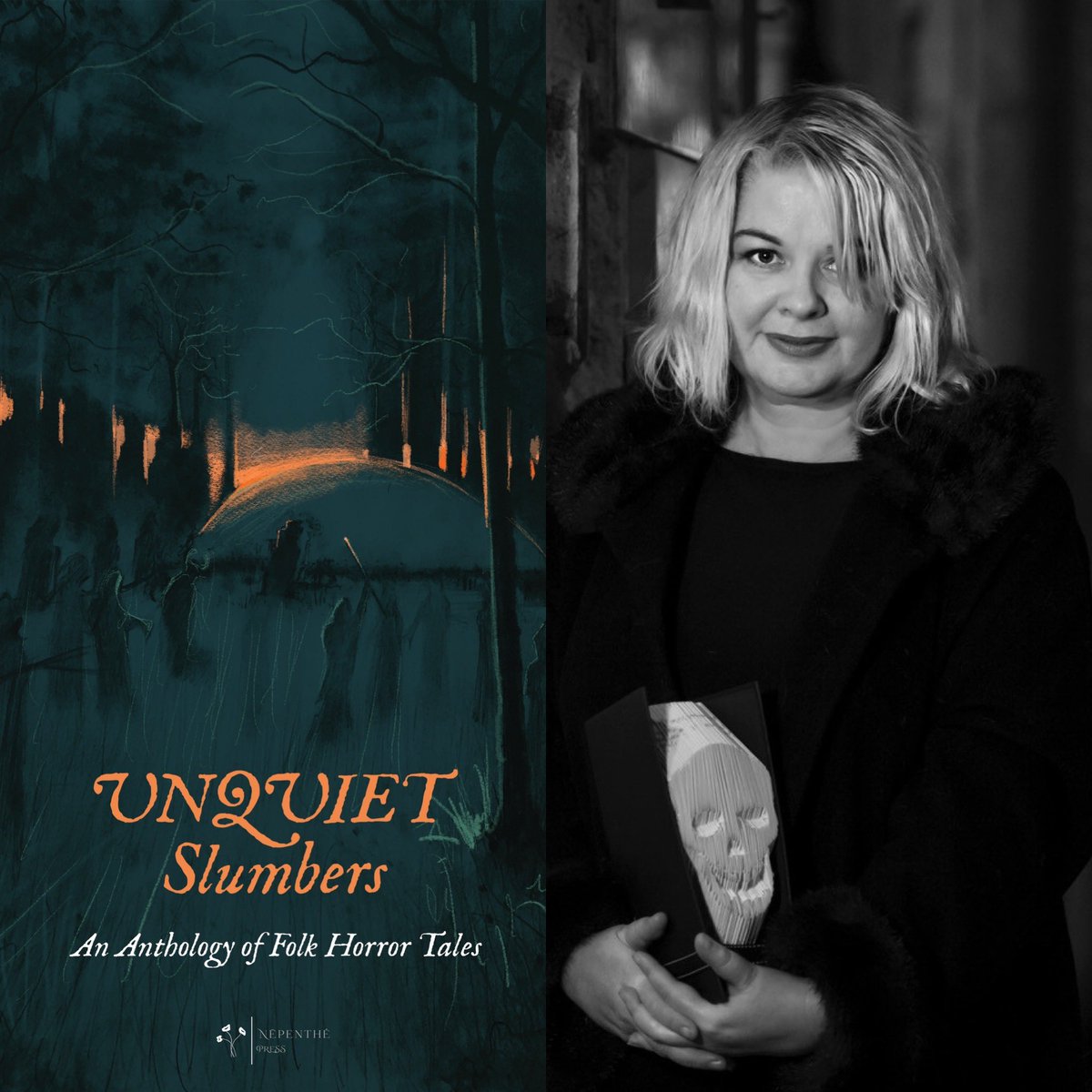 We are delighted to be publishing a new short story by Irish author 
@TracyFahey in our upcoming Folk Horror Anthology.
She has been twice shortlisted for Best Collection at the British Fantasy Award in 2017 for The Unheimlich Manoeuvre, and in 2022 for I Spit Myself Out.