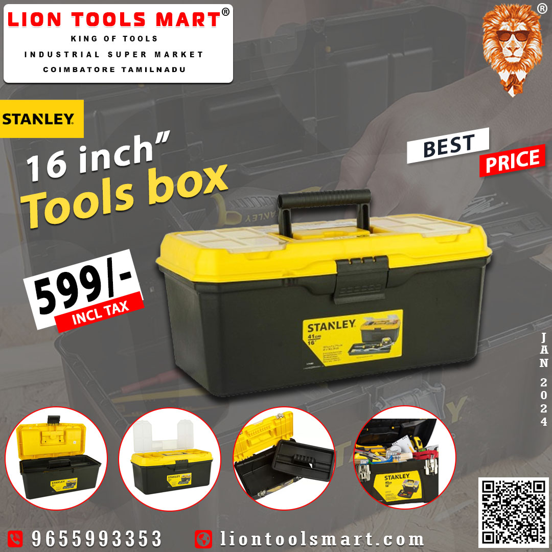 mythilyseo's tweet image. Stanley 16inch Tools box...
Available in Lion Tools Mart - Industrial Super market
Shopnow# liontoolsmart.com/.../stanley-16…
For queries
Call/whatsapp-9655993353

#stanley #16inch #toolsbox #16inchtoolsbox #stanleytoolsbox #plastictoolsbox #liontoolsmart