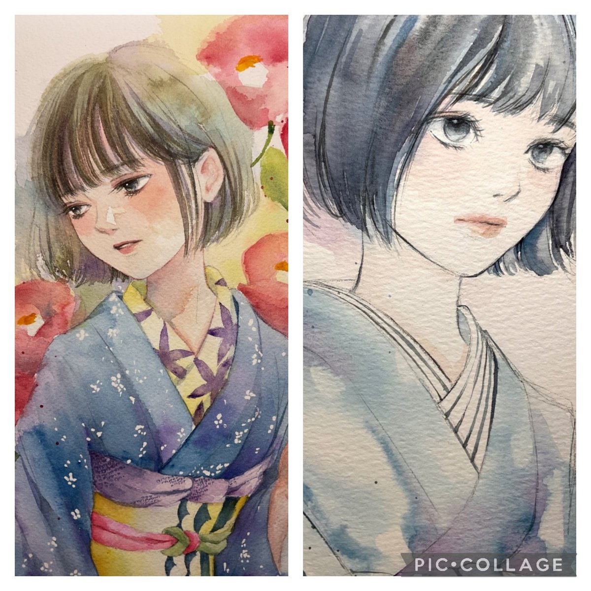 #今月描いた絵を晒そう
年明けて和服描けて良かった嬉しい楽しい大好き着物👘 