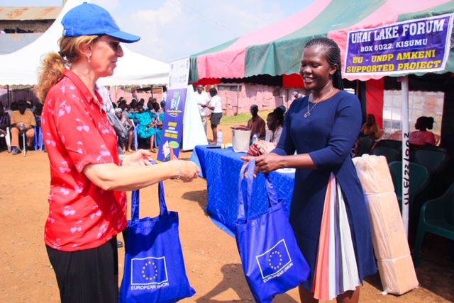 EUinKenya's tweet photo. EU Member States, UNDP, and our new partners PALAWAMA and Uhai Lake Forum.  Exciting discussions on PLEAD II projects empowering women and persons with disabilities in Kisumu County. #TeamEurope #PLEADII @EU_Partnerships https://t.co/CjxTZzNmzn
