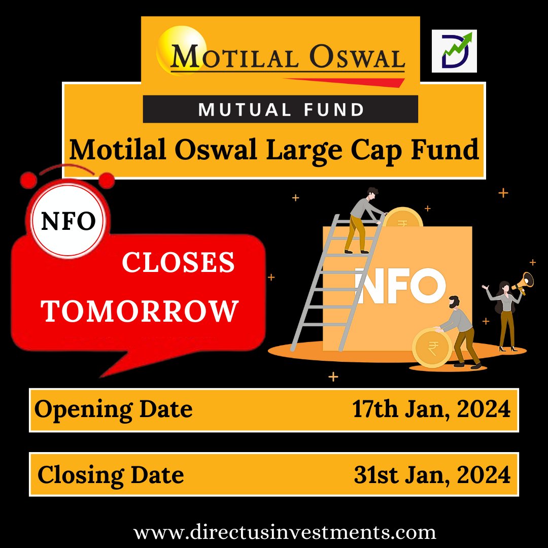 MunjalMohit9870's tweet image. Motilal Oswal Large Cap Fund NFO
.
bit.ly/3s1roj7
.
#nfo #largecapfund #mutualfunds #mutualfundsahihai #newfundinvest #multiasset #equity #debt #finance #financialgoals #investsmart #investment #motilaloswalmutualfund #sharemarketindia #finance #directusinvestments