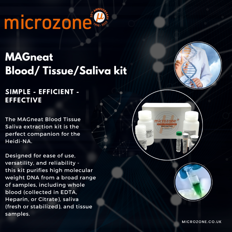MicrozoneLtd's tweet photo. 🔬 Heidi-NA is a compact and user-friendly device for nucleic acid extraction. It saves time, improves efficiency, and minimizes waste. 🧬 #nucleicacidextraction #DNAextraction #RNAextraction #molecularbiology #biotechnology #genomics Visit https://t.co/8mhN2SCsKb to learn more!