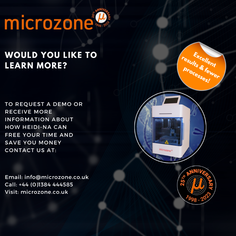 MicrozoneLtd's tweet photo. 🔬 Heidi-NA is a compact and user-friendly device for nucleic acid extraction. It saves time, improves efficiency, and minimizes waste. 🧬 #nucleicacidextraction #DNAextraction #RNAextraction #molecularbiology #biotechnology #genomics Visit https://t.co/8mhN2SCsKb to learn more!