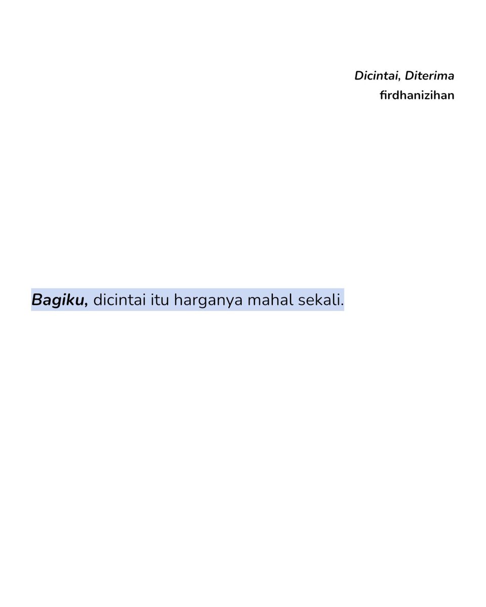 literarybase's tweet photo. karya

bagiku, dicintai itu harganya mahal sekali.
https://t.co/svFOGMpRwT