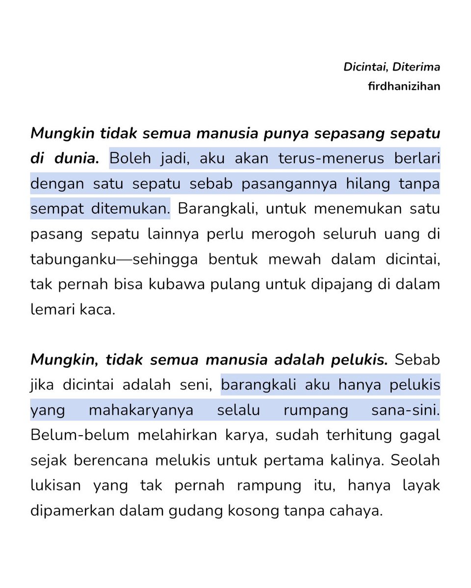 literarybase's tweet photo. karya

bagiku, dicintai itu harganya mahal sekali.
https://t.co/svFOGMpRwT