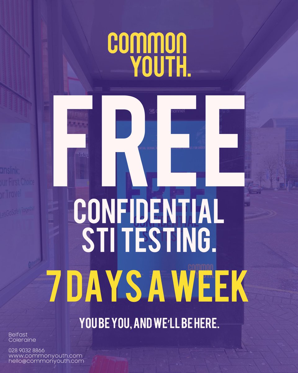 📣Your sexual health matters, and we’ve got you covered! 🌟 

We are thrilled to announce that we are now offering FREE, confidential STI testing, 7 days a week at our Belfast location. 

No appointments needed, just drop in and take control of your health.

#STItesting
