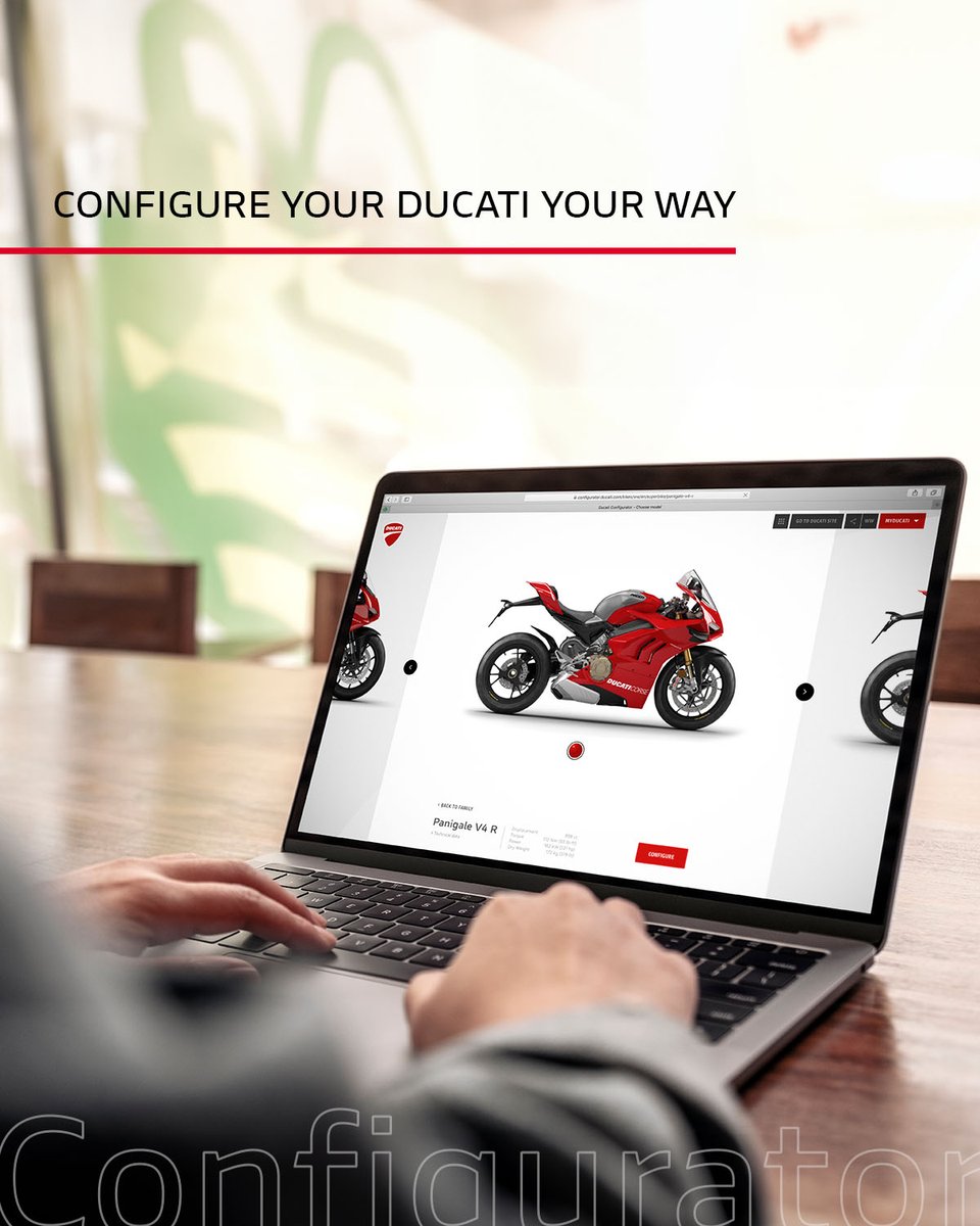 Ducati_India's tweet photo. It's time to make your Ducati, truly yours. The all-new Ducati Configurator helps you customize your dream Ducati in ways more than one.
Try it out now: https://t.co/WopSop1YaW
#DucatiConfigurator #DucatiIndia #Configurator #Configure #Dreamย #Motorcycle https://t.co/8ZV79ufHkO