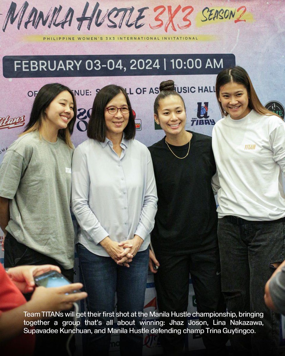 Manila Hustle 3x3 is happening on February 3-4, 2024, 10AM, at the SM MOA Music Hall in Pasay City.