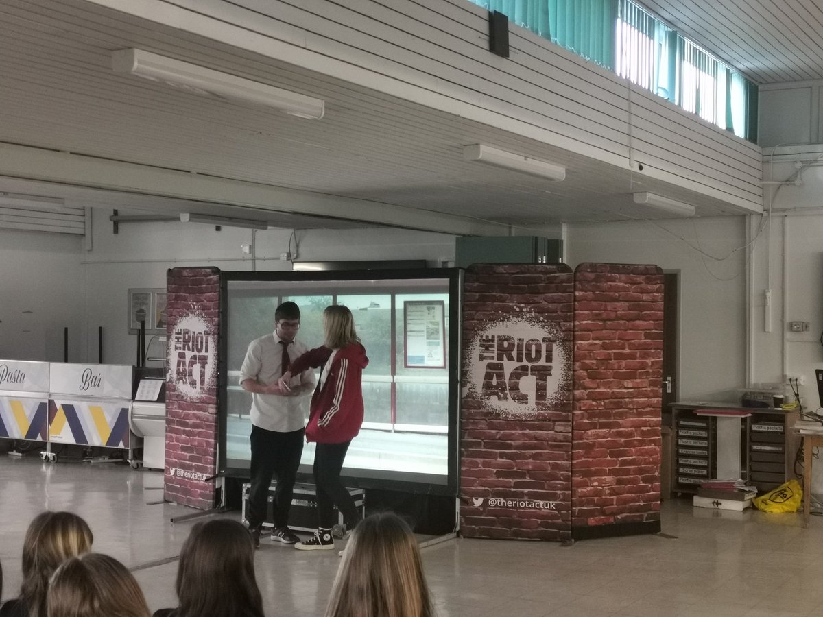 Thank you to @theriotactuk for delivering an informative Road Safety Workshop to our Year 7 students. A really important message delivered to our students in an interesting & engaging way 👍