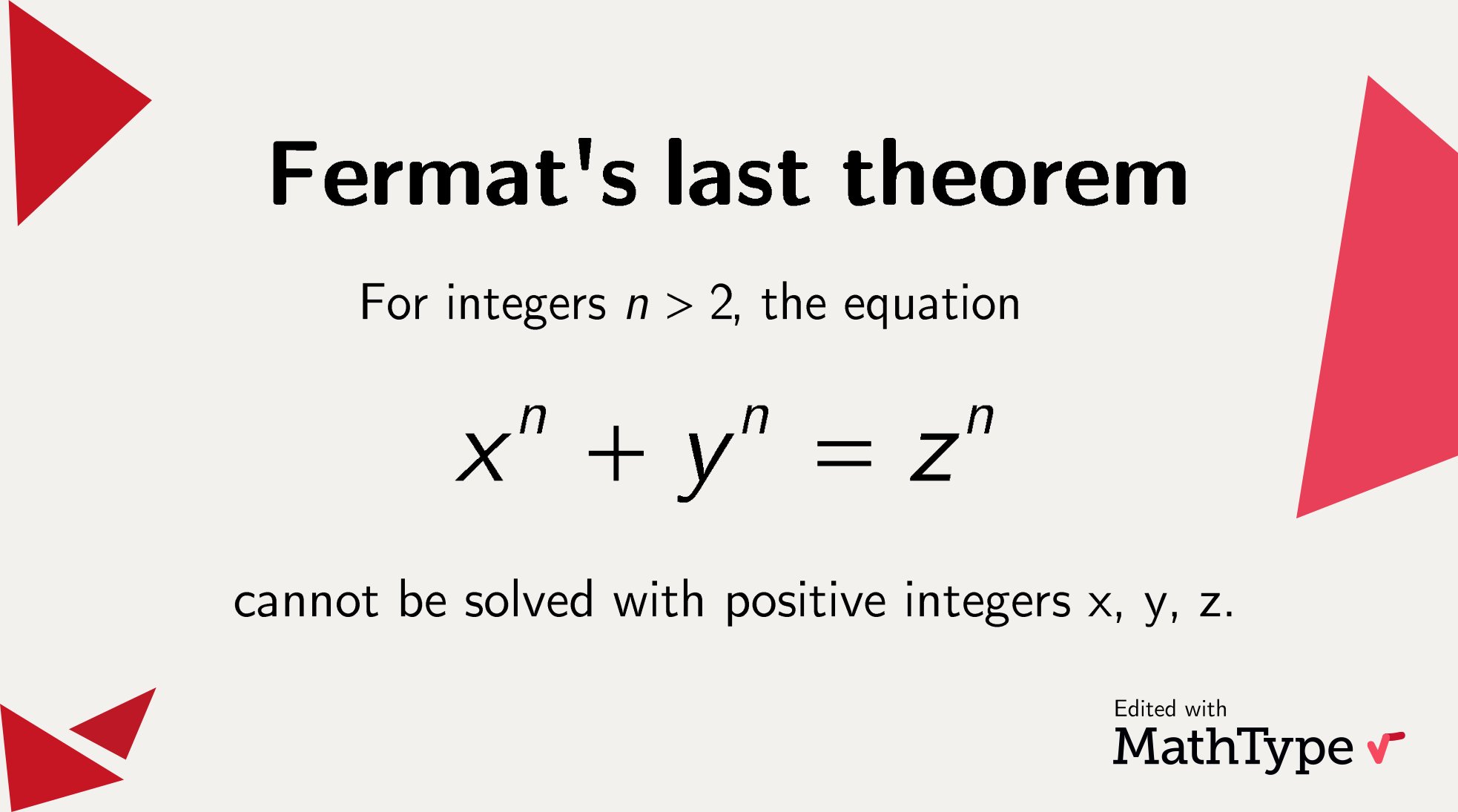 Formulas of integers deals