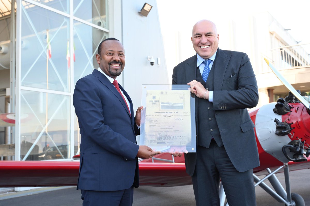 MinisteroDifesa's tweet photo. "A poco meno di un anno dalla visita del Presidente del Consiglio ad #AddisAbeba si è concretizzata questa iniziativa promossa da nostri Capi di Governo.
Si conferma così il rapporto storico tra Etiopia ed Italia in un contesto che punta a crescente cooperazione regionale". Così il Min @GuidoCrosetto