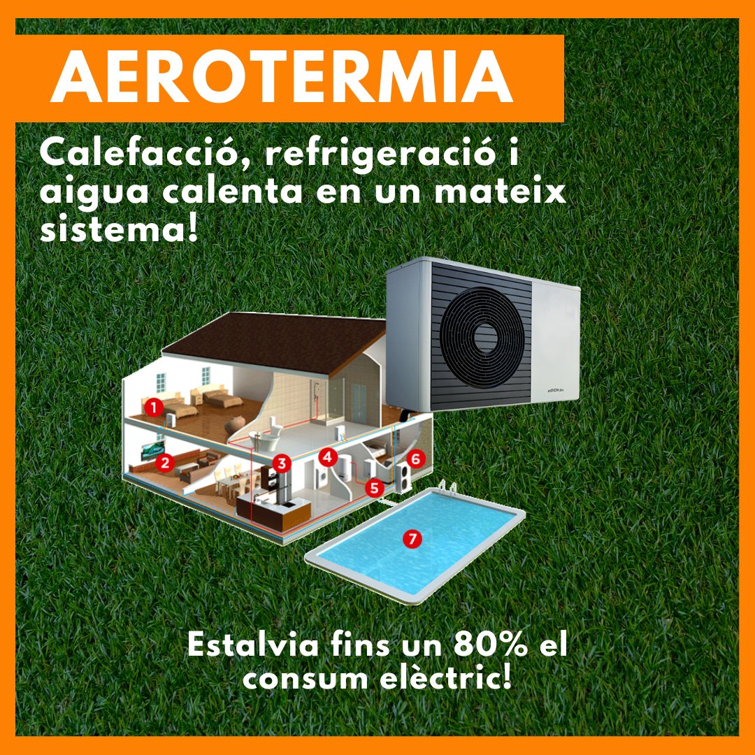 💡Descobreix l'Aerotèrmia: L'Energia intel·ligent per la teva llar! 💚🏡 Eficient, versàtil i sostenible. Transforma la teva llar amb avantatges econòmics i ambientals. Connecta amb un futur sostenible i descobreix com l'aerotèrmia pot canviar la teva experiència energètica💙