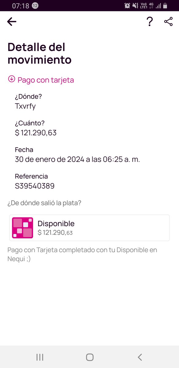 RodeloSampayo's tweet photo. @Nequi señores me hicieron tres compras no consentidas a las 06:23, 06:24 y 06:25 me di cuenta y pasé el dinero a otra  cuenta, lo poquito que me dejaron $48.000  y después me llegaron dos mensajes adicionales de intento de compra a la 07:07 y 07:31 aun estando hablando x chat https://t.co/PjSvpt2THc