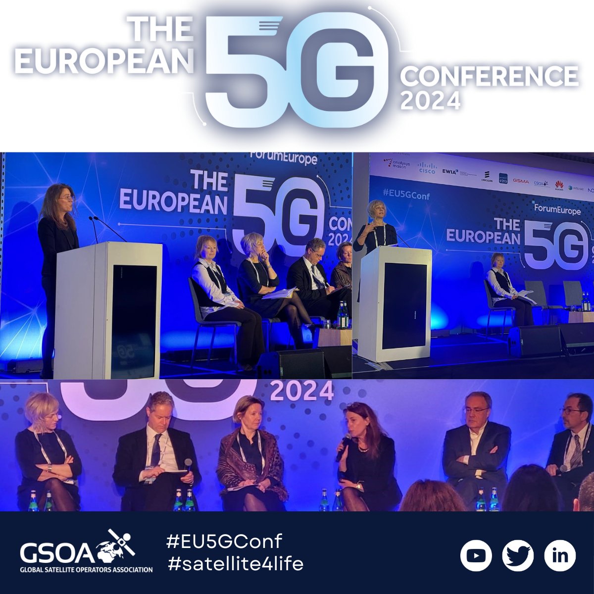 For a successful deployment of 5G & 6G, Digital strategies need to acknowledge and embrace all technologies and recognize satellite as a holistic part of the ecosystems to support the achievement of the European digital targets.
#EU5GConf #satellite4life #satellite #5G #6G