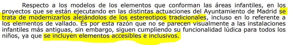 Oye, ni los toboganes ni columpios se libran del machismo!! Atención a lo que contesta <a href="/MADRID/">Ayuntamiento Madrid</a> a la crítica del cambio de la zona infantil de mi barrio. Ya NO HAY toboganes, ni columpios, pero al menos nos libramos de los estereotipos y es super inclusivo...