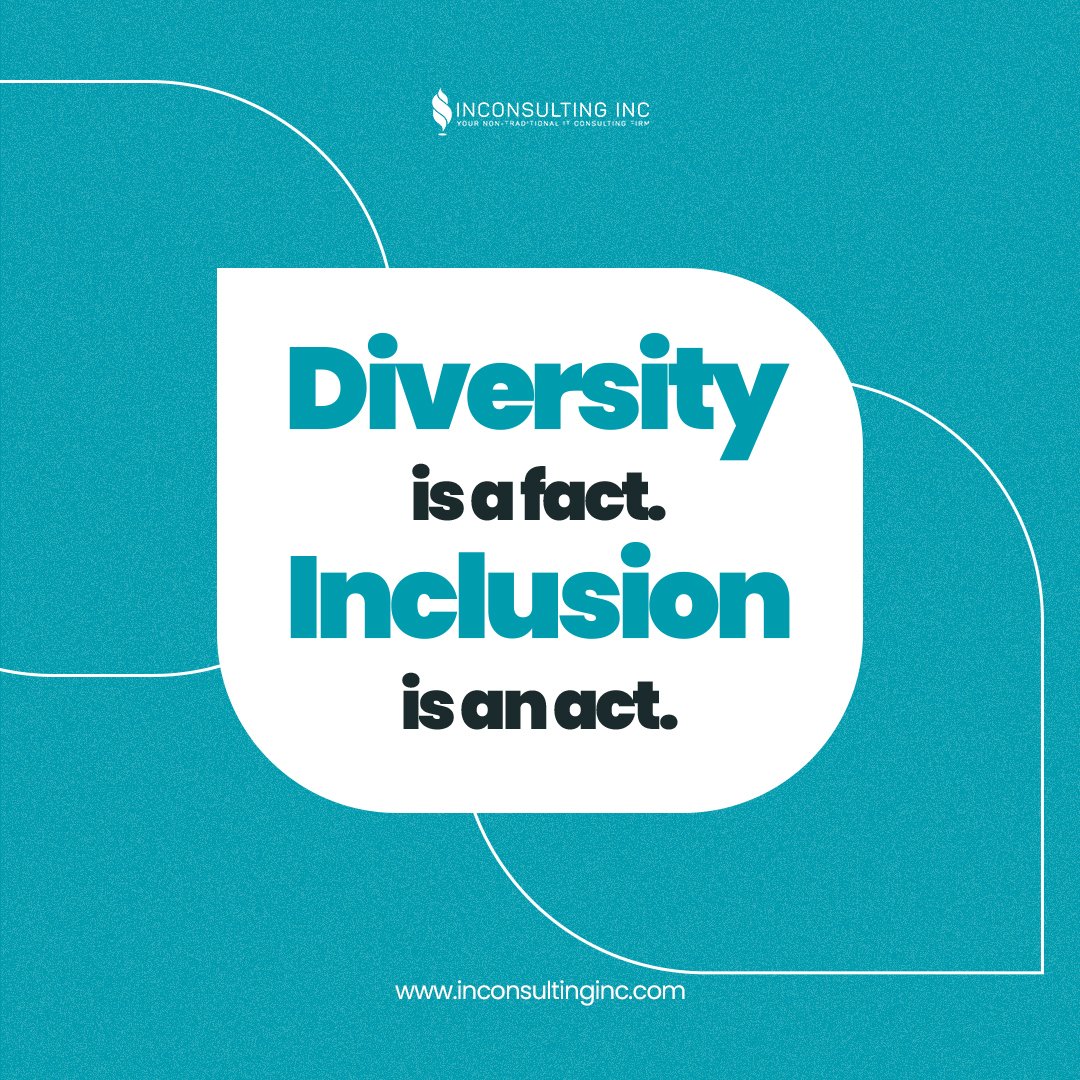 InConsultingInc's tweet photo. Creating change starts from within. We're committed to cultivating a culture where people from all backgrounds can thrive. โจ
Diversity is our strength, but inclusion is how we'll make the most significant impact.
#inconsultinginc #inclusiveworkplace #diversityandinclusion https://t.co/dEOWxgxWoh