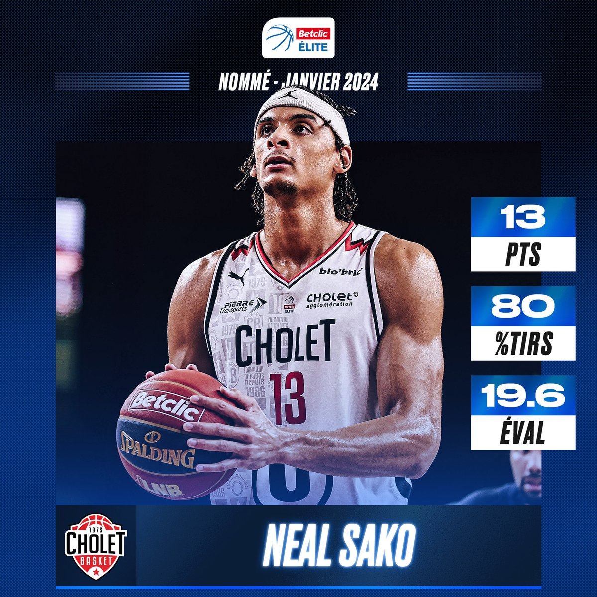 Betclic ELITE (@betclic_elite) on Twitter photo Neal Sako vise le doublé après octobre 🏆
1 RT = 1 vote pour l'intérieur de <a href="/CB_officiel/">Cholet Basket</a>
#JDMBetclicELITE Neal Sako vise le doublé après octobre 🏆
1 RT = 1 vote pour l'intérieur de <a href="/CB_officiel/">Cholet Basket</a>
#JDMBetclicELITE
