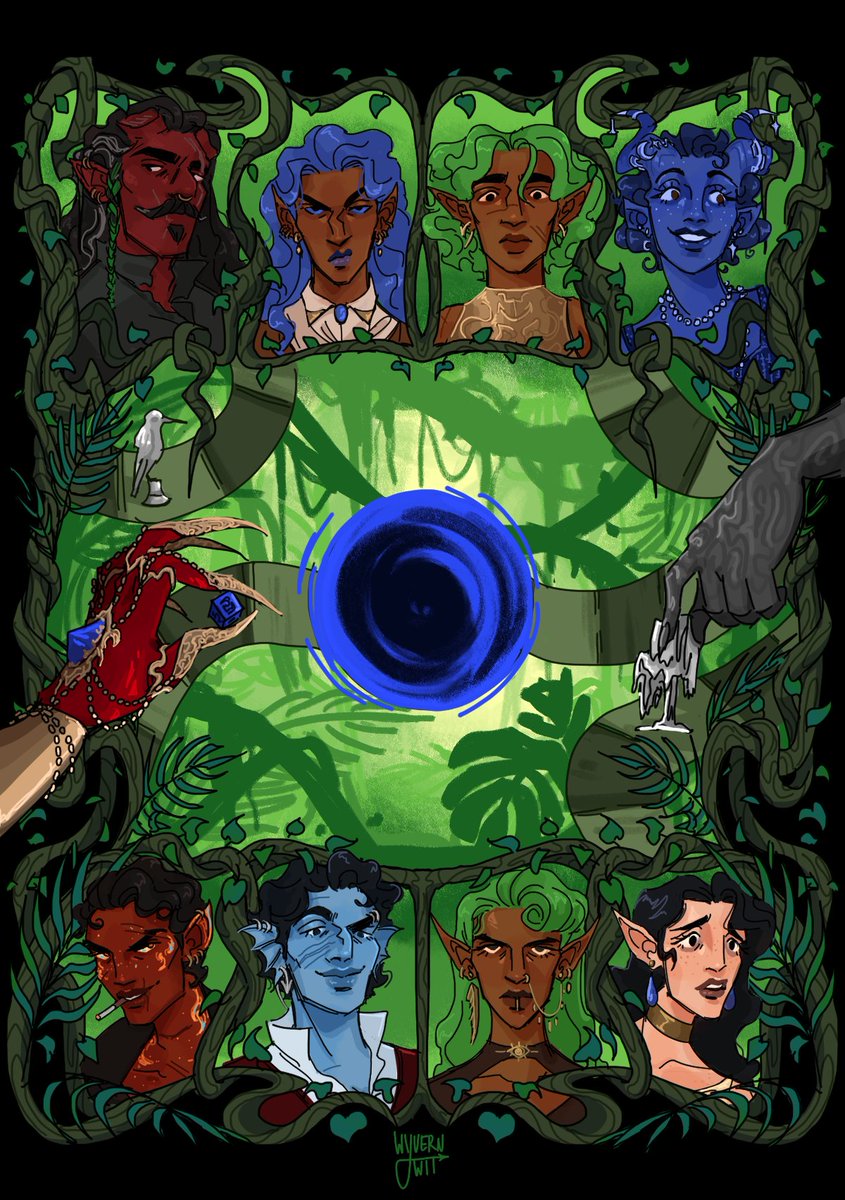 wyvernwit's tweet photo. one cannot proceed alone 🐍👁️🌀

happy belated 1st birthday to our dnd game <333 u will always be famous

#dnd #dndart #ttrpgart #ocart https://t.co/A7a0fm9UJl