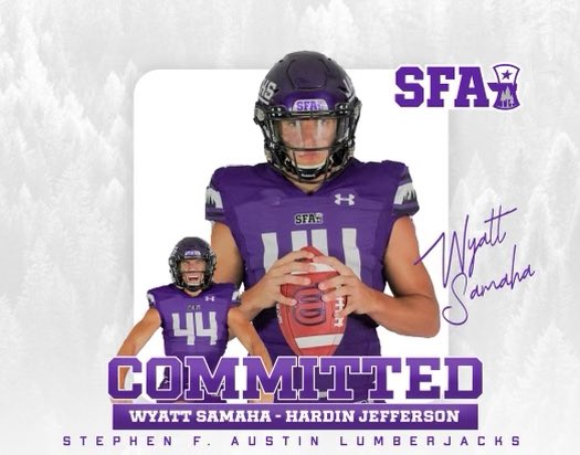 100% committed to Stephen F. Austin University. Excited and ready to see what the future holds💜🪓 #Committed <a href="/coachbirdd/">CoachBirdAcademy/TeflonSportsManagement</a> <a href="/Coach_ZBass/">Zach Bass</a> <a href="/CoachTBleil/">Tim Bleil</a>