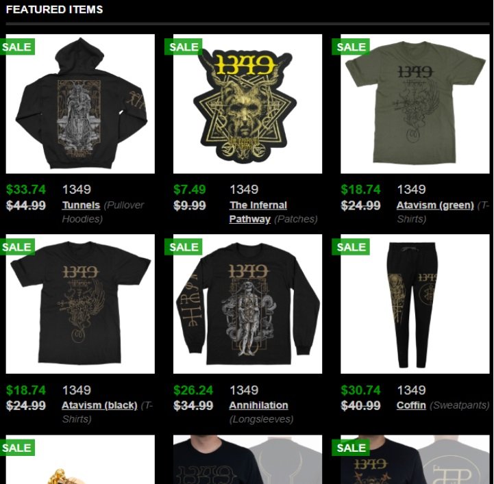 *MASSIVE 1349 MERCH SALE CONTINUES* In preparation for yet another New Era for @1349official in 2024, 1349 is having a sale on nearly ALL ITEMS that are in stock at the North American Merch Store: indiemerch.com/1349/ Choose from shirts, patches, vinyl, and box sets.