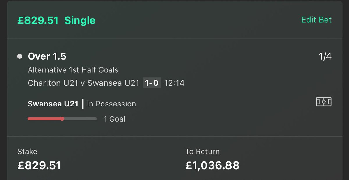 INPLAY CHALLENGE 💰

Bet 11: England 🏴󠁧󠁢󠁥󠁮󠁧󠁿 

WE BANKED £100 on this challenge so far ✅

£829.51 returns £1,036.88
Like ❤️ if you’re on it