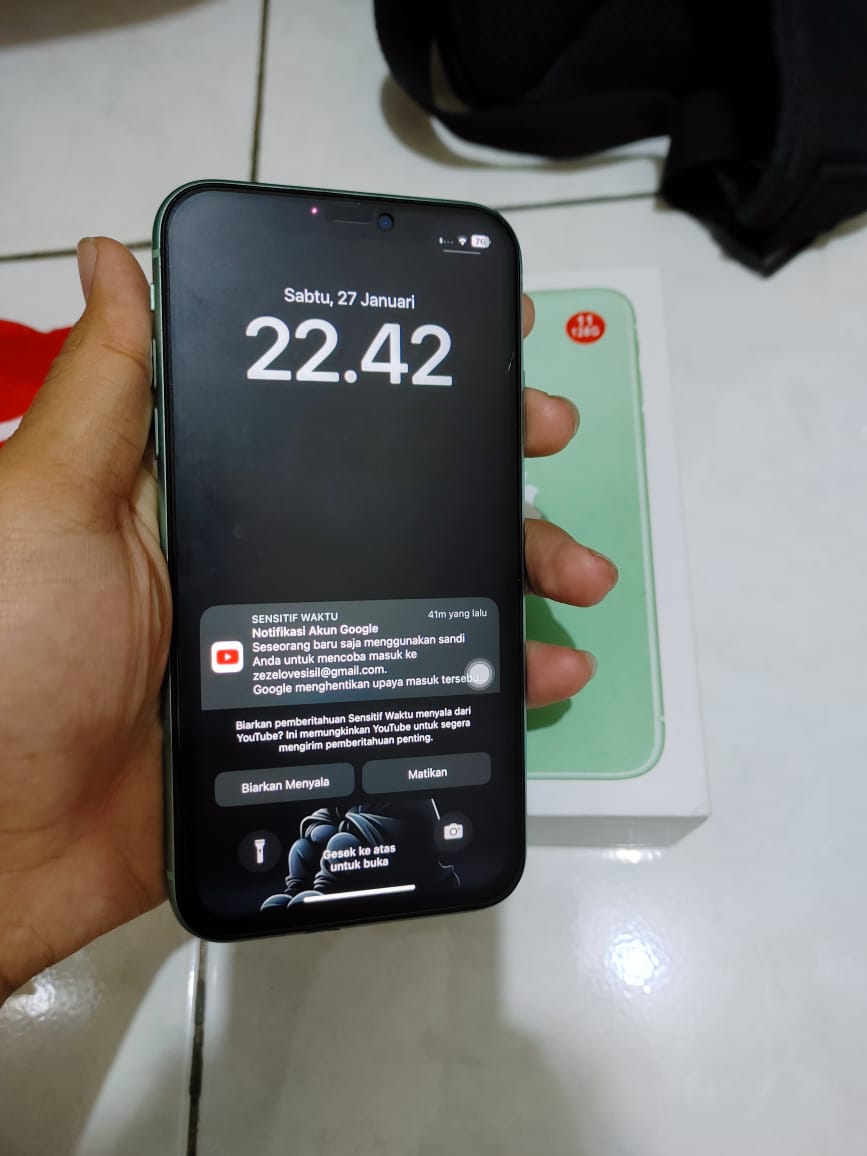 iPhone 11 inter 128GB All Operator
Kelengkapan: Fullset

Body mulus
Layar aman
Sentuhan aman
Face Id Aktif
Truetone Aktif
BH 86% (Original)
Kamera aman
Jaringan semua operator aman
6jt nego #zonauang #Zonajajan