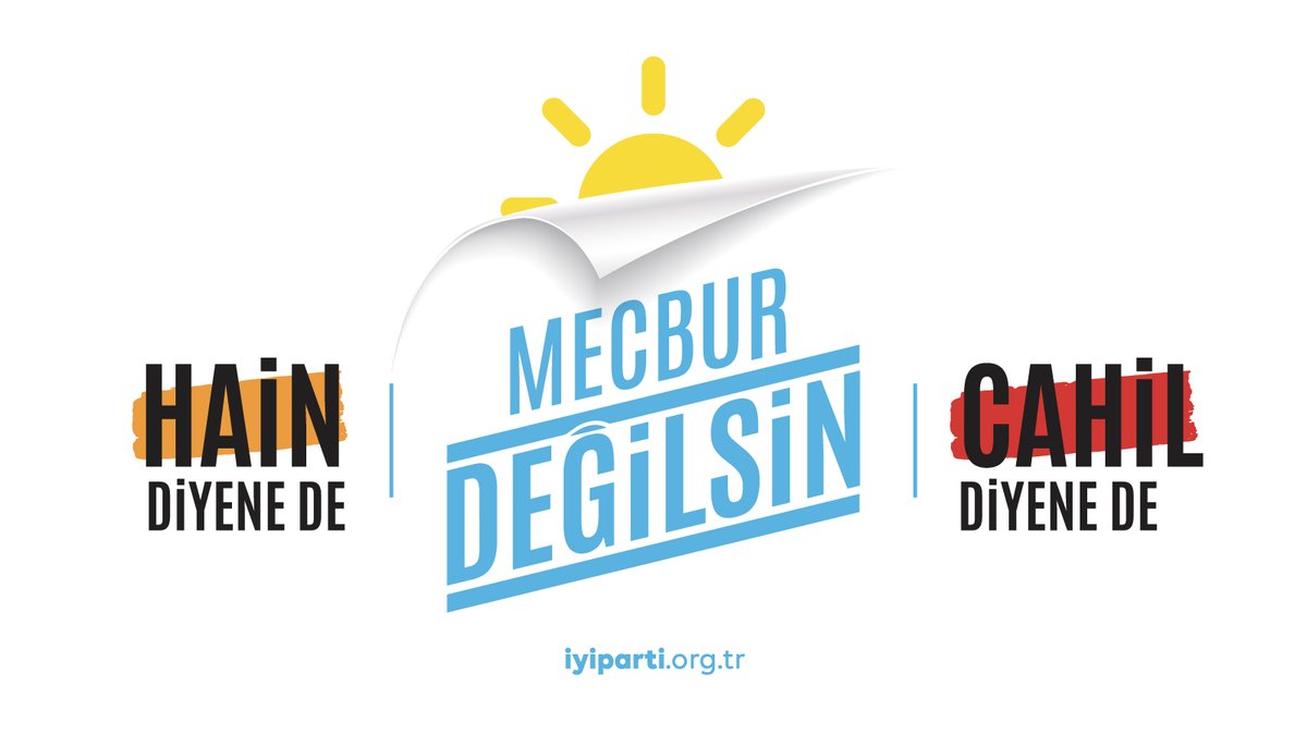 Biz İYİ Parti’yiz! Kurulduğumuz günden bugüne iktidarın kendisine boyun eğmedik, evelallah taklidine hiç boyun eğmeyiz. Saray sansürüne de, belediye sansürüne de #mecburdeğilsin!