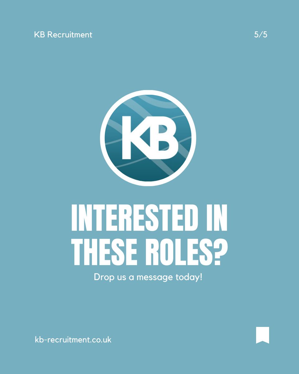 We've selected 3 of our current #vacancies to showcase some of the roles we are #recruiting for. If any of these take your fancy or you want more information visit our website today! 

kb-recruitment.co.uk/jobs/