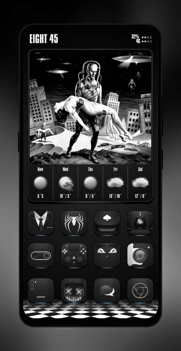 Tuesday shot 
Klwp
B&amp;WCandies icons by <a href="/Attairdu57slm/">Att57 </a> 
Credits where due for the rest.