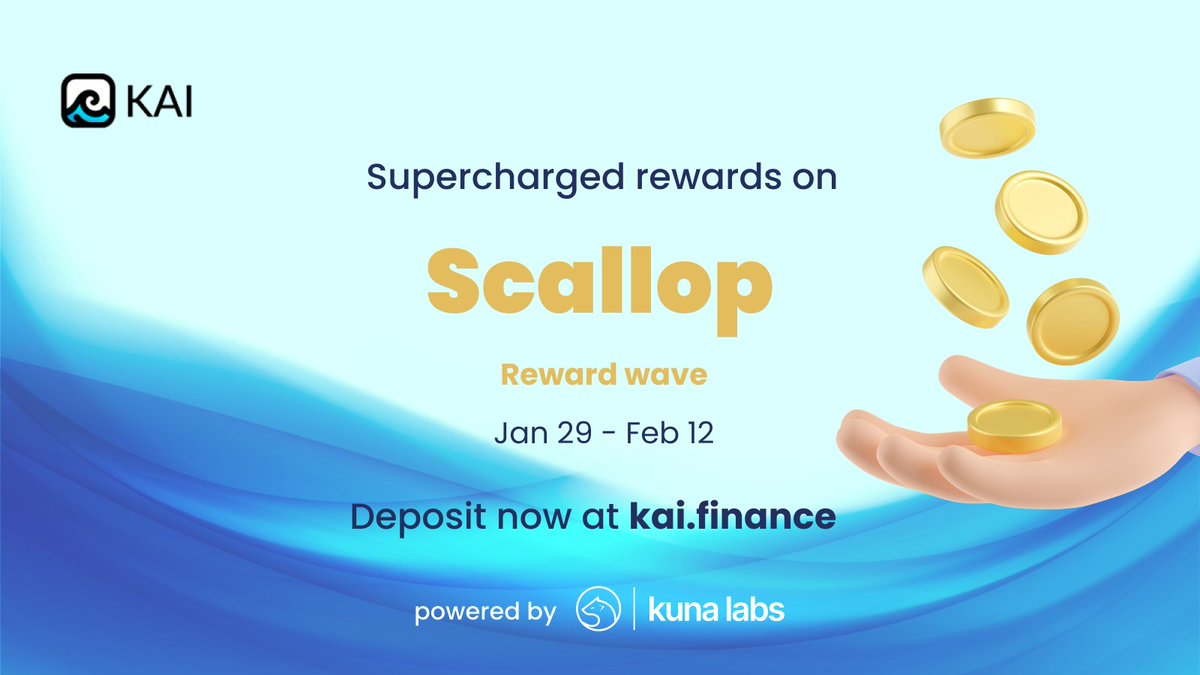🌊 Scallop's rewards have just been supercharged for the next wave!

Start earning smarter 👉 kai.finance

#Sui #Suinami #BuildOnSui