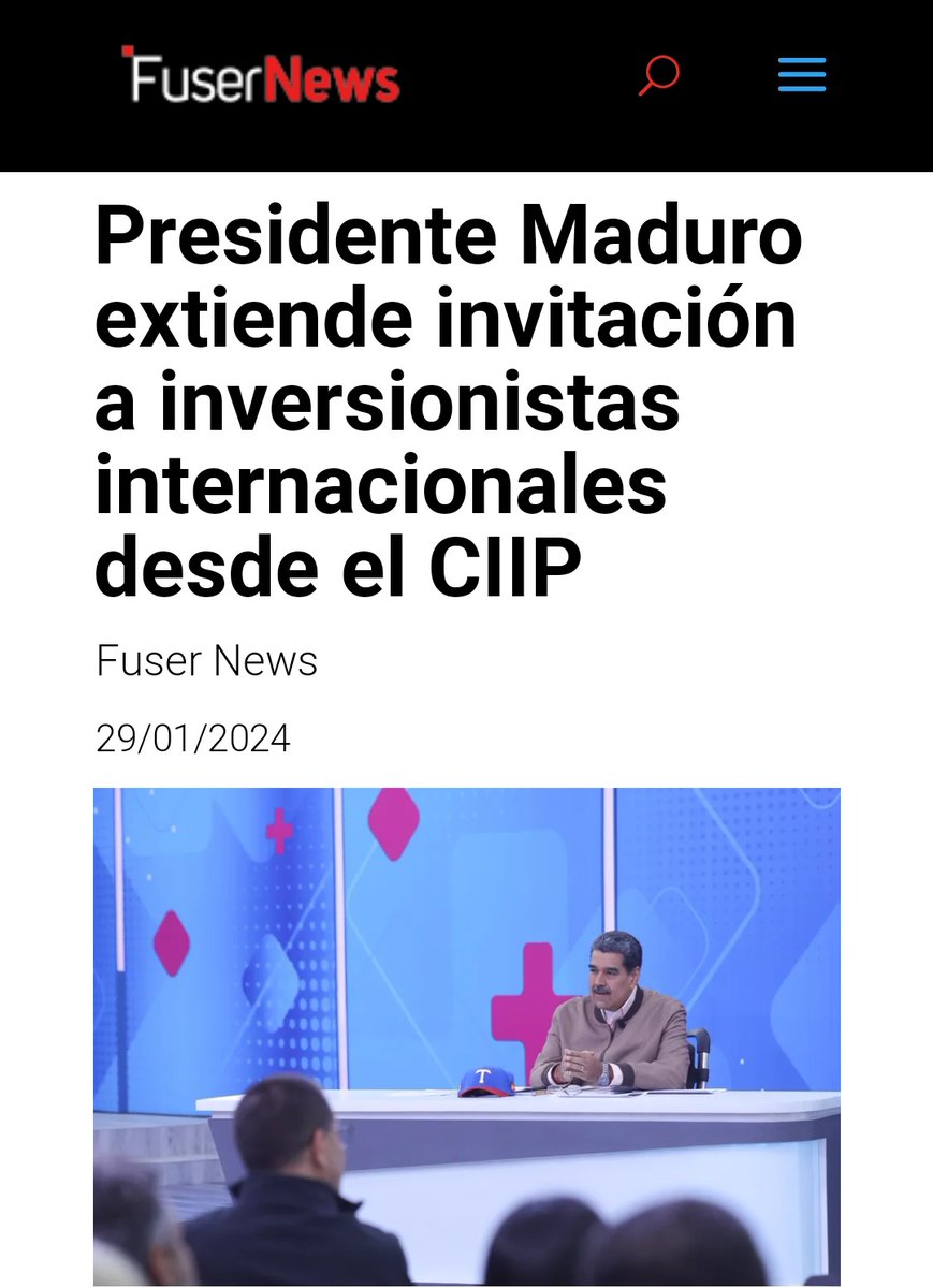 Pdte. @NicolasMaduro reiteró este lunes su invitación a empresas internacionales a invertir en el país y destacó la experiencia de Alex Saab @AlexNSaab actual pdte. del @CiipVen quien “está dedicado por entero a trabajar por la inversión”, expresó.
#CosaJuzgada
#LaPazLeGanaATodo