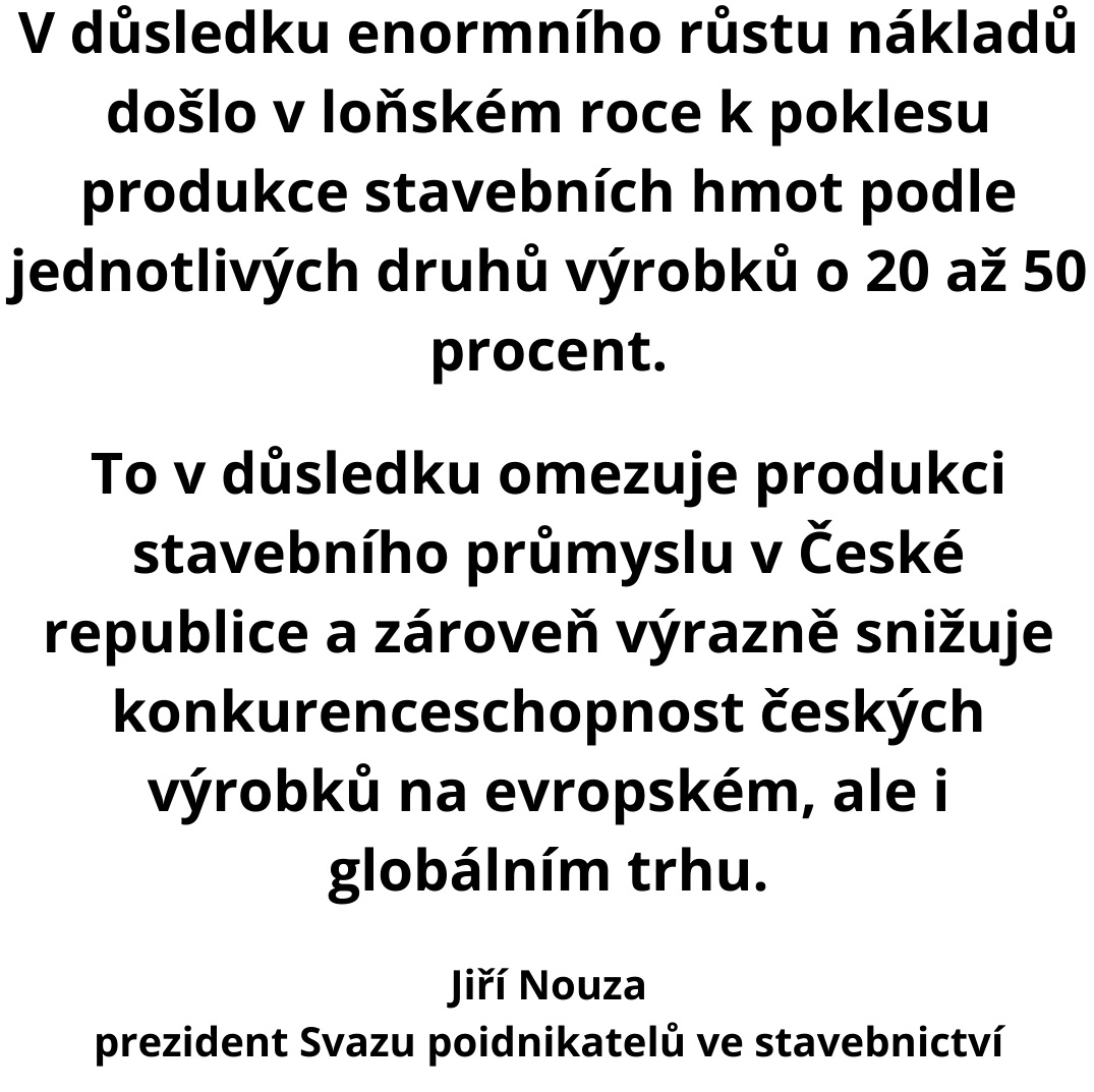 Svaz podnikatelů ve stavebnictví (@sps_cz) on Twitter photo Ceny energií a emisních povolenek jsou pro český stavební průmysl velkou hrozbou. @SPS dlouhodobě upozorňuje <a href="/strakovka/">Úřad vlády ČR</a> na značně vysoké a pro některé obory v podstatě likvidační náklady za energie a emisní povolenky při výrobě stavebních hmot. Více na sps.cz/sps-ceny-energ… Ceny energií a emisních povolenek jsou pro český stavební průmysl velkou hrozbou. @SPS dlouhodobě upozorňuje <a href="/strakovka/">Úřad vlády ČR</a> na značně vysoké a pro některé obory v podstatě likvidační náklady za energie a emisní povolenky při výrobě stavebních hmot. Více na sps.cz/sps-ceny-energ…