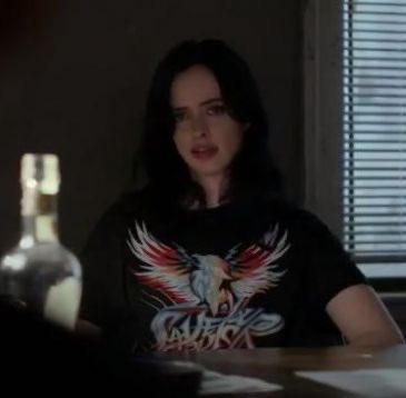 Krysten Ritter shares a new video on Instagram wearing the same shirt as Jessica Jones with the caption:

“IYKYK” 👀