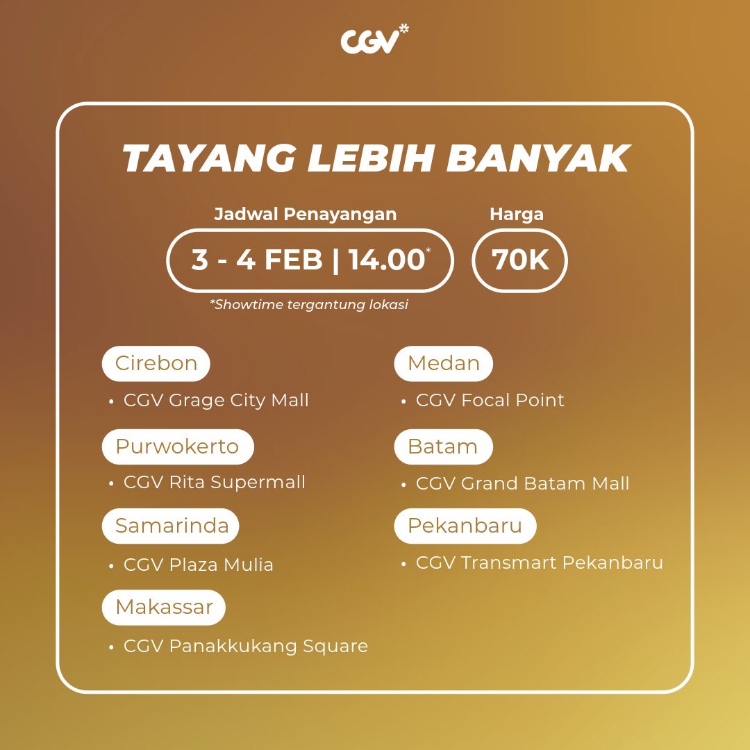 PADA NONTON HARI APA YG BATAM???