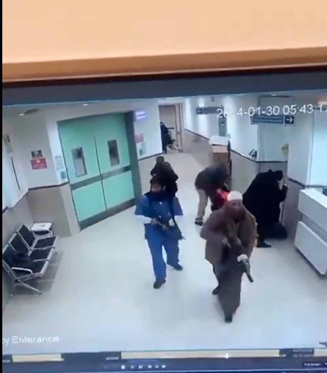 AlaHamdann's tweet photo. Please answer this question:
If Palestinians were to do the same: Wear customs of medical staff, women and Israeli youth & elderly, storm a hospital with machine guns and kill 3 Israelis, would you support that? Because Israel just did that right now!

And don’t say Israel killed 3 combats in that hospital. Because here you are giving the green light to invade ANY hospital worldwide to kill a combat from the other side.

This is insane. A war crime. This is mentally disturbing & sick!!
