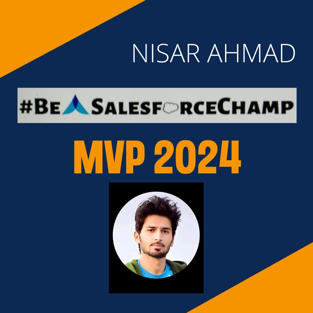 AkashDeepArora1's tweet photo. 📢 Time to announce #BeASalesforceChamp #MVP 2024
If you work on #LWC, you would have surely used Lightning Studio to quickly deploy components without using VS code.
Nisar is the creator of #LightningStudio which has been used by more than 50k employees.
Let's appreciate!! 👏🏻 https://t.co/EwT2A3nzWR