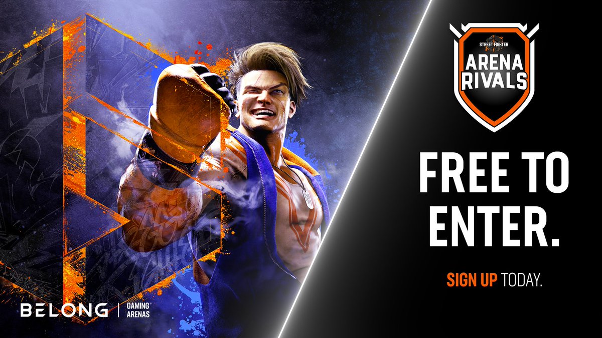 Compete in STREET FIGHTER 6 Arena Rivals! 🥊

📅 Thursday 8th February
⏰ 5pm - 8pm
💸 Free to enter
📍 Participating Belong Arenas

Sign up today 👉 belong.gg/arena-rivals/s…
