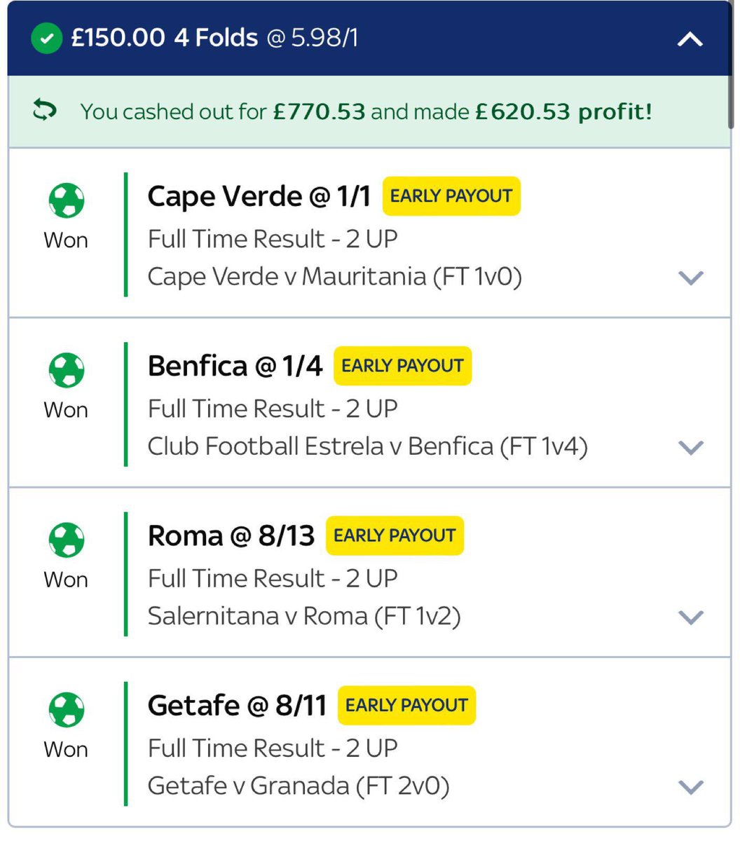 Another winner tipped in the group last night. DM to join for free trial month