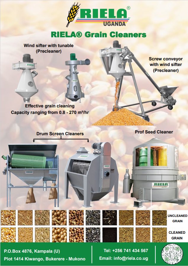 upfrontpartners's tweet photo. @UN @WFP Looking for a reliable grain cleaning solution? Look no further than Riela Grain Cleaners! Our state-of-the-art equipment is designed to provide efficient and effective cleaning for all types of grains. Trust us to help you achieve the best results for your crops. https://t.co/oXMsog03DU