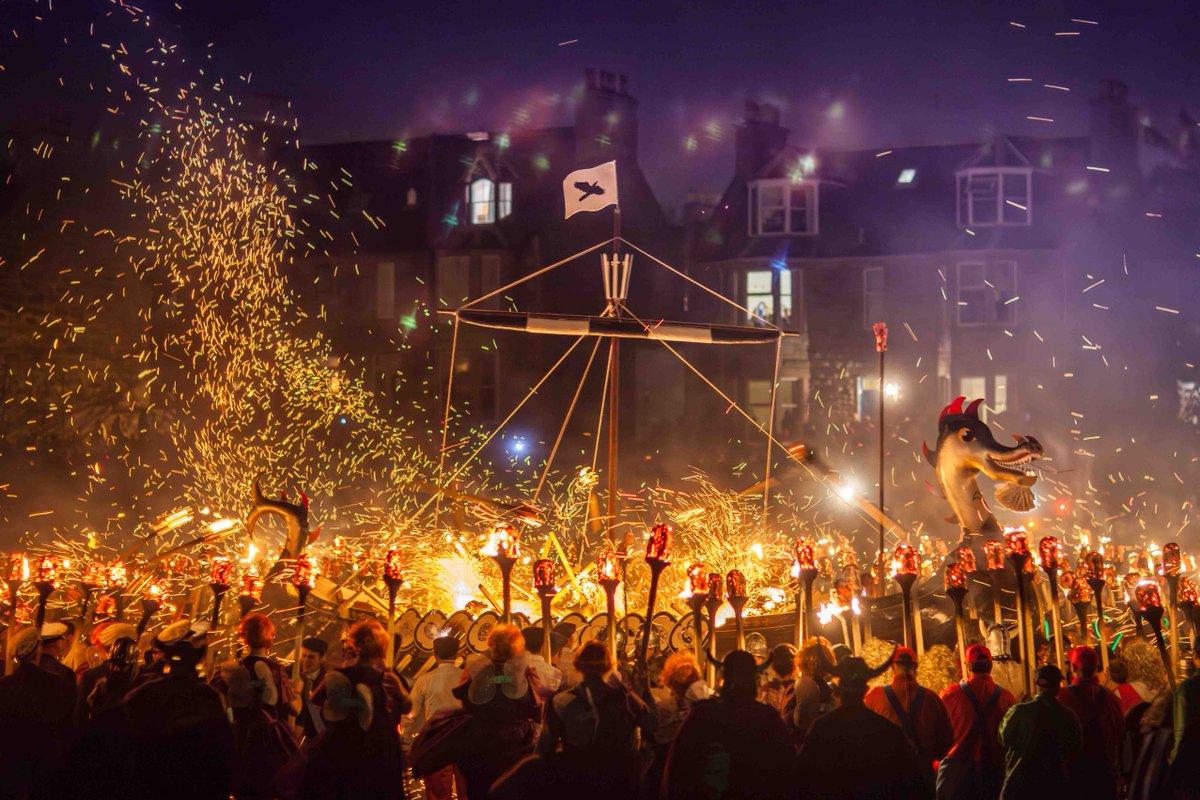 Celebrate Up Helly Aa! 

Today, the Shetland Islands come alive with fiery traditions, a testament to the spirit of Shetland's Viking heritage! 🔥 We’re proud to keep people connected to these remote islands and to the heart of cultural celebrations. 

 #UpHellyAa #Shetland