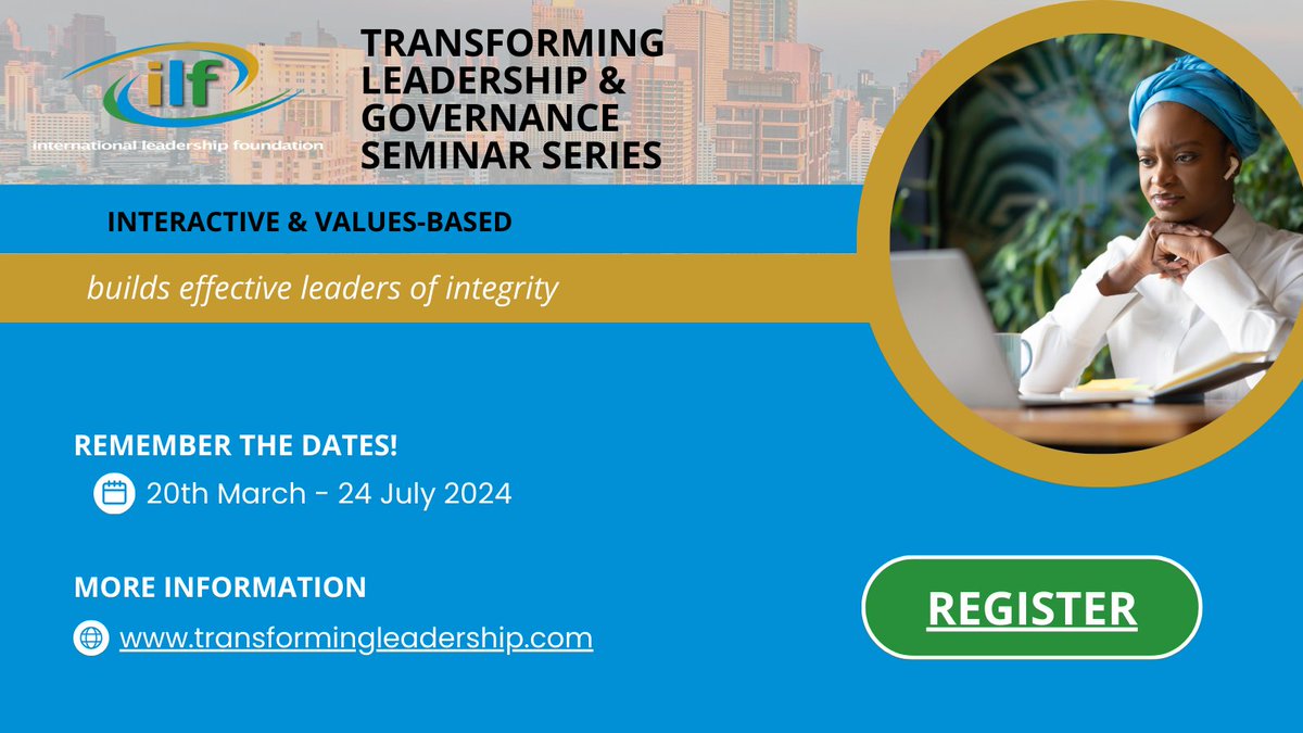 ILFGlobal's tweet photo. Register now for our online Transforming Leadership &amp; Governance Seminar Series—begins 20 March. #ILFGlobal Visit https://t.co/TZQPMPa8cO https://t.co/KbJZ4br453