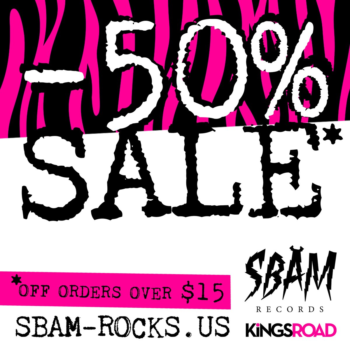 LAST CHANCE!!! Sale ends tomorrow midnight! So if you wanna grab stuff 60% or 50% reduced? Do it now!🤘 SBAM EU Sale: eu.sbam.rocks Kingsroad US Sale: sbam-rocks.us Kingsroad EU Sale: eu.kingsroadmerch.com/sbam-records/