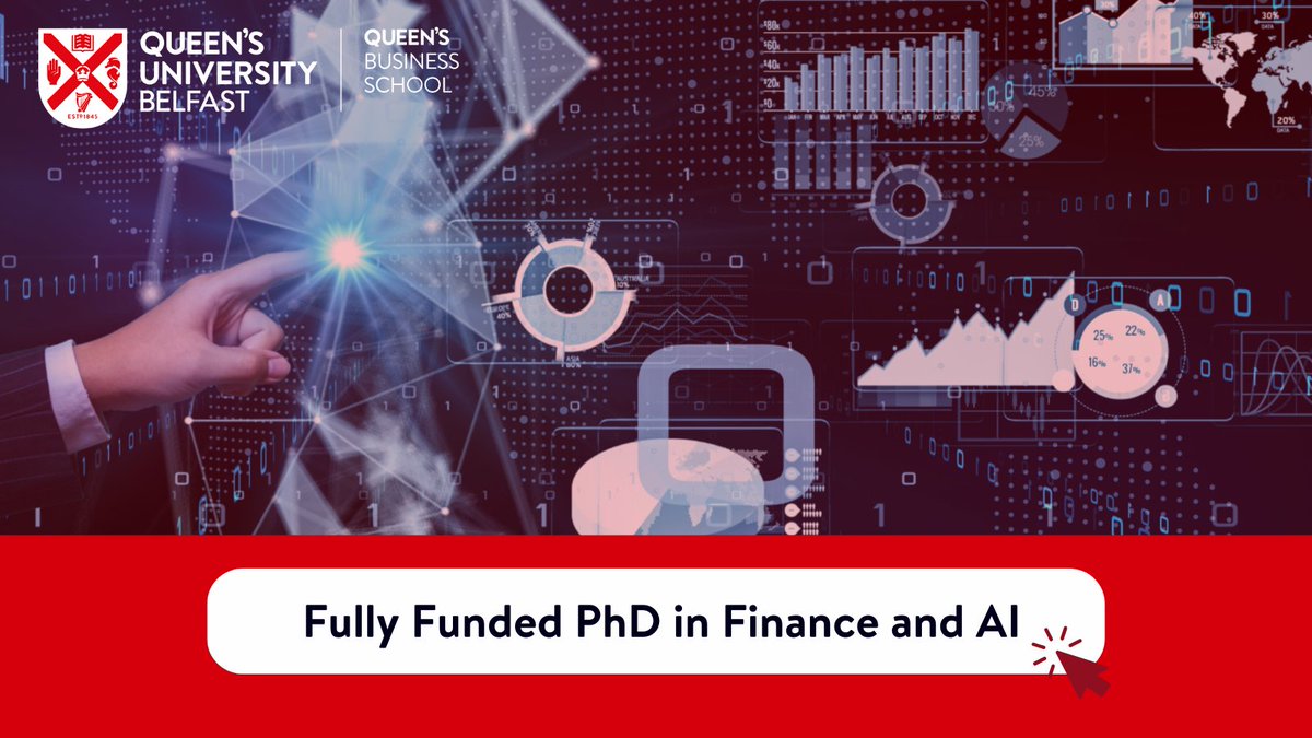 Are you on the hunt for a fully funded PhD in Finance and AI?📈 

Explore the cutting-edge intersection of Finance and AI through computer science, finance and political geography to analyse and interpret complex data. 

Apply by 29 March 2024: ow.ly/XmZl50Qvu23