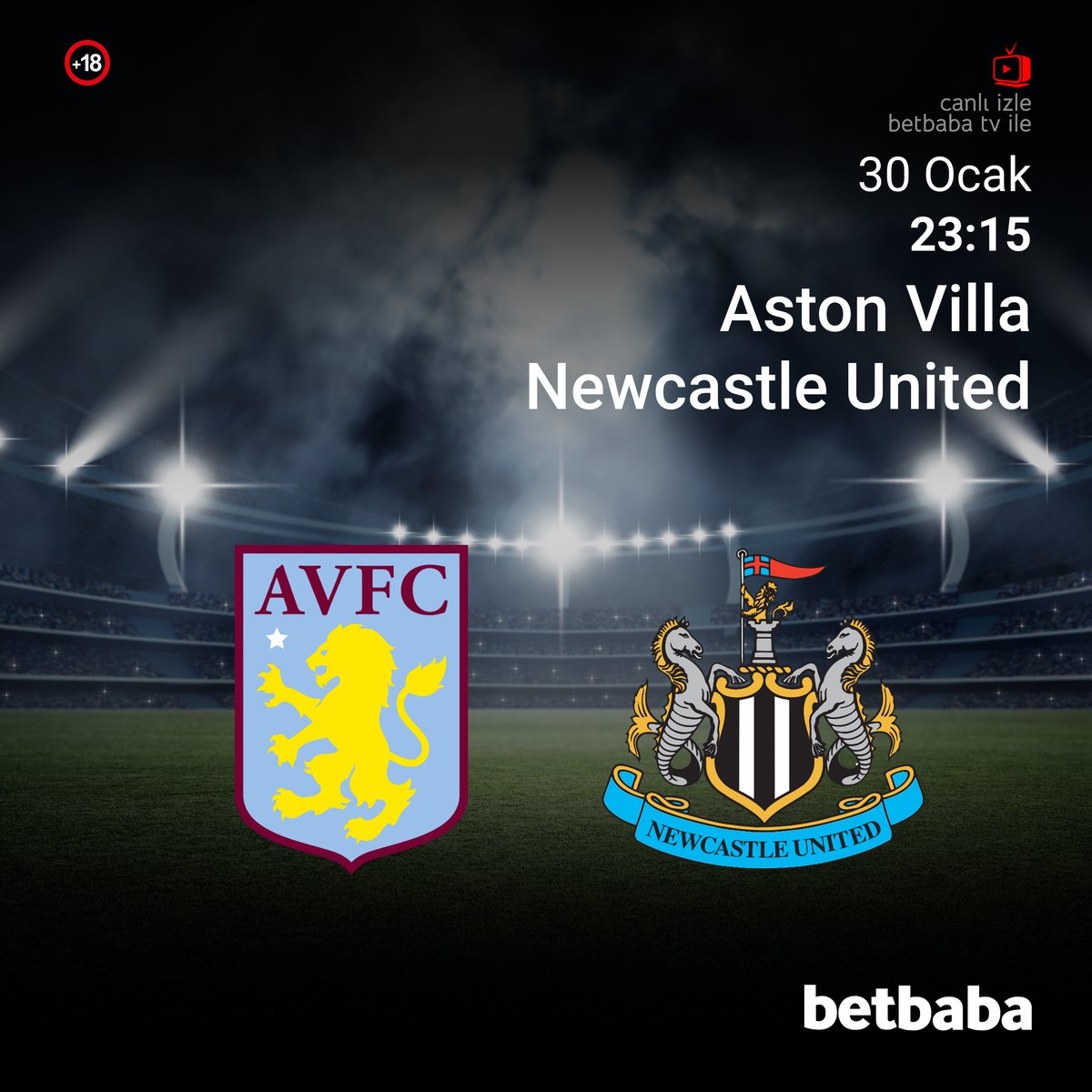 Premier Lig Keyfi BetbabaTV'de #Naklen Sizinle!

Aston Villa 🆚  Newcastle
🗓️30.01.2024
⏰23:15

➡️bit.ly/uyeolbetbaba
➡️t.me/BetbabaTr1
📺bit.ly/betbabatv

#canlilink #canlıtv #betbaba #Spor #bahis #kupon #premierlig #astonvilla #newcastle