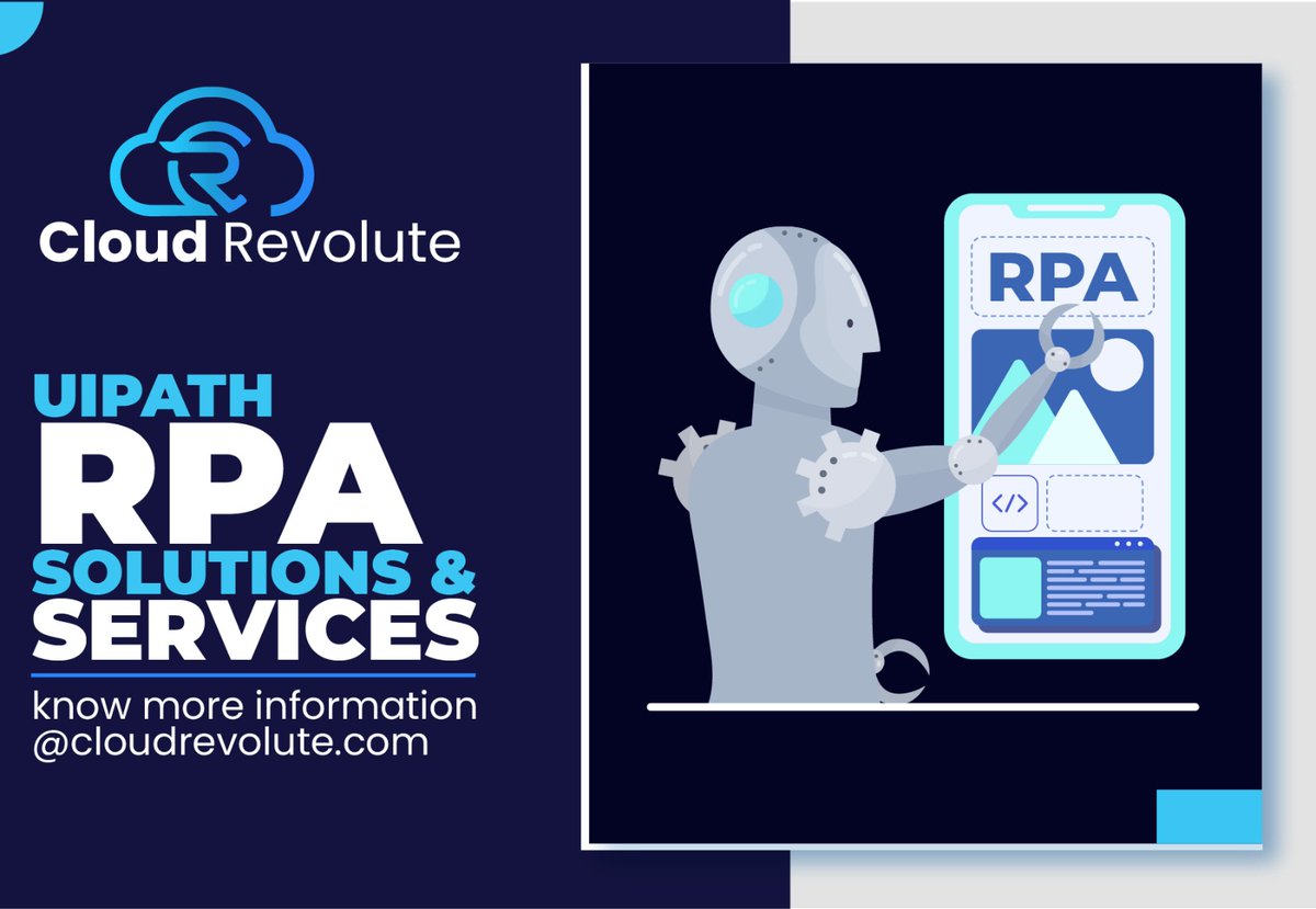 Cloudrevoluteus's tweet image. Automation and RPA solutions For Your Businesses-Cloud Revolute
#RPA #Business #AutomationPlatform #Solutions #cloudrevolute
