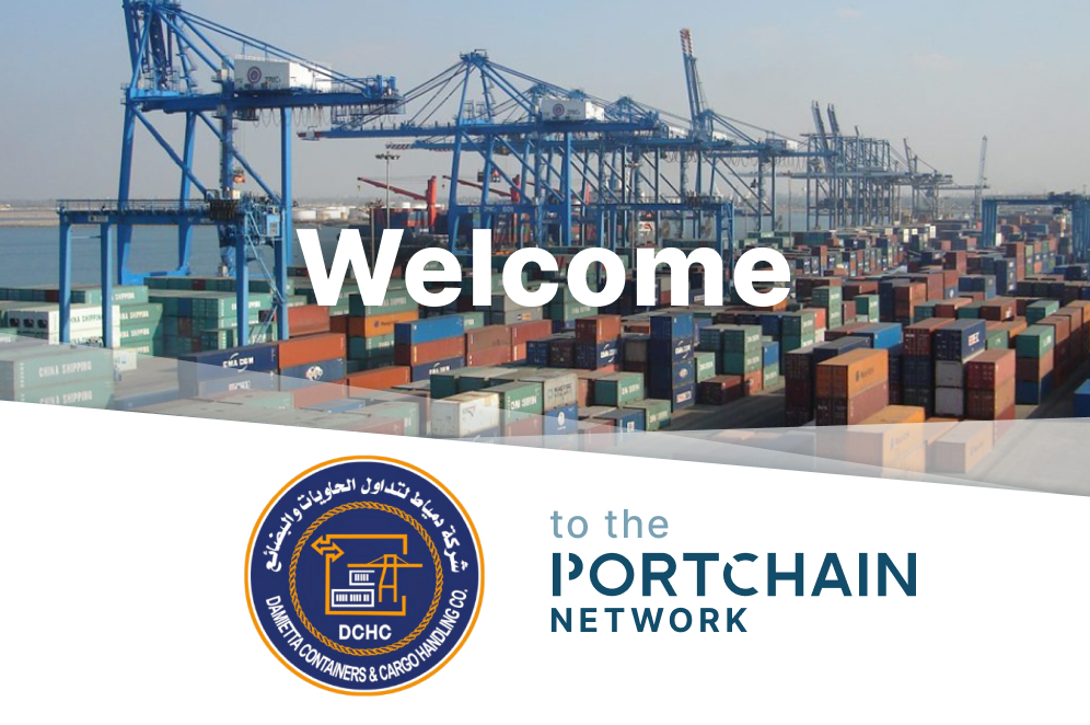 Portchain's tweet photo. Damietta Container &amp; Cargo Handling Co. has successfully finished its trial in Portchain Connect and has now fully joined the Portchain Network 🎊
What are you waiting for to optimize your operations?
Join #PortchainConnect https://t.co/0howBQB1Jt https://t.co/kdVAlt2vxA