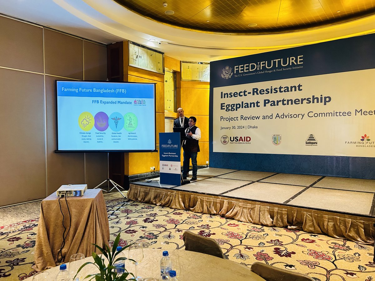 FarmingFutureBD's tweet photo. Exciting moment at the Feed the Future IREP Project Review Meeting! Our CEO and ED, @arifromel , highlights Farming Future Bangladesh's commitment to science-based solutions for sustainable agriculture in Bangladesh and Southeast Asia.#AgTech #SustainableAgriculture #IREPMeeting https://t.co/W6Ys0pzlD0