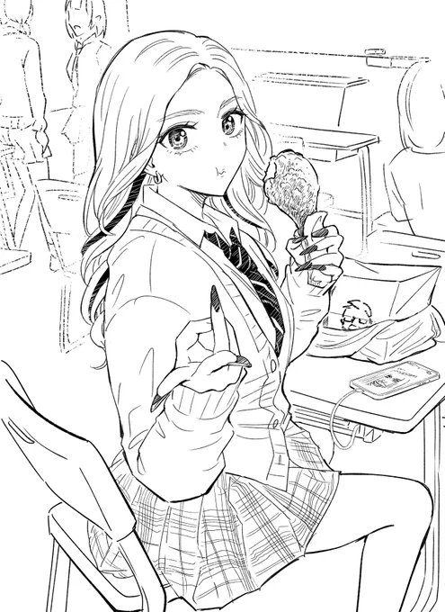 教室でケンタッキー食うなし 