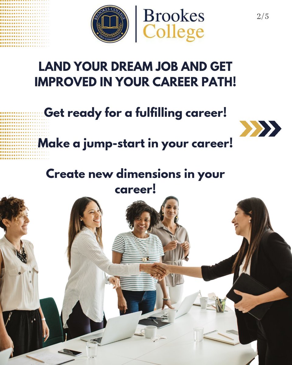 BrookesCollege's tweet photo. BROOKES COLLEGE
Your Career Starts With Us
Our college provides education that prepares students, career-building adults, and career changers for a profitable career and beneficial professions.

Visit the link 🔗 in our bio to get started.

#BrookesCollege
#CanadianEducation https://t.co/S2exgDQECM