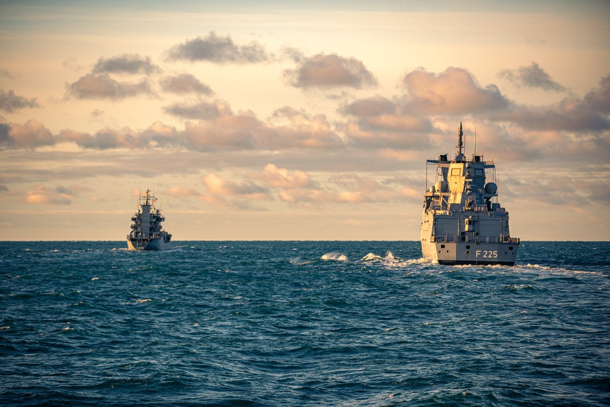 #NATO #SNMCMG1 ships conducted replenishment at sea (RAS) in the Danish Strait. Replenishment at sea is a method of transferring fuel, munitions, and stores from one ship to another while under way. #StrongerTogether #WeAreNATO